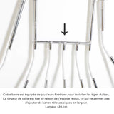 Cintre articulé réglable shooting en métal 5 pôles BOIS
