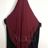 Khimar 2 runde Schleier Musselin