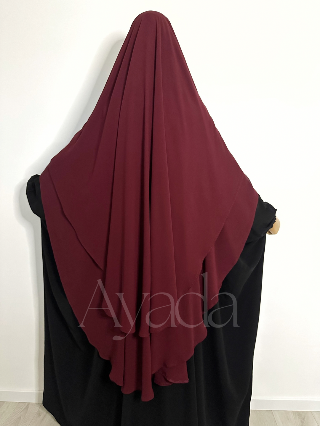 Khimar 2 voiles arrondi Mousseline