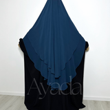 Khimar 2 runde Schleier Musselin