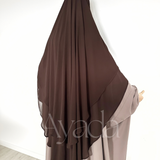 Khimar 2 runde Schleier Musselin