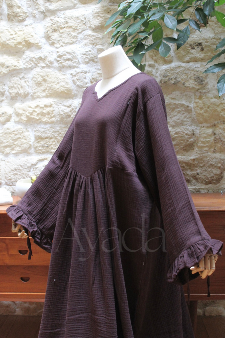 Abaya Sakura Gaze de coton