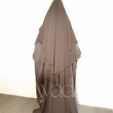 Khimar 2 runde Schleier Musselin