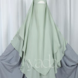Khimar 2 voiles pointu Mousseline