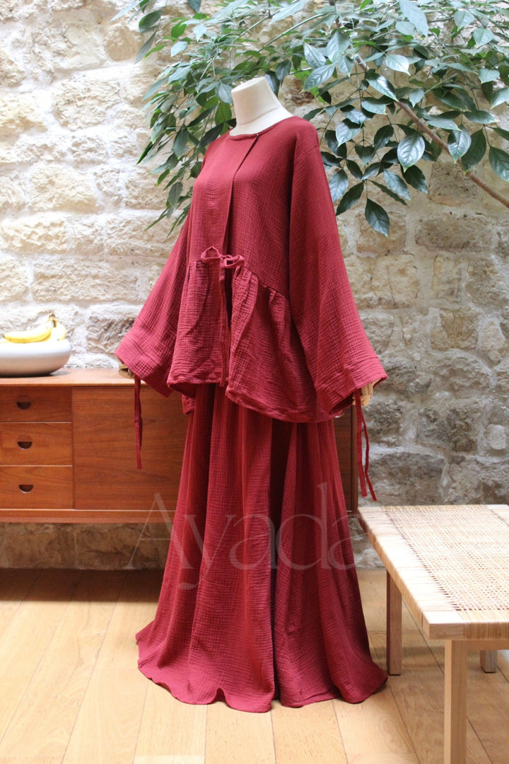 Kimono Hana Gaze de coton