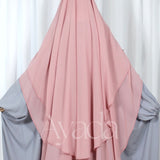 Khimar 2 runde Schleier Musselin