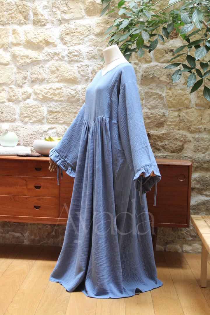 Abaya Sakura Gaze de coton