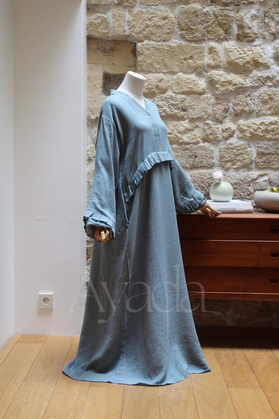 Abaya Ayam Gaze de coton