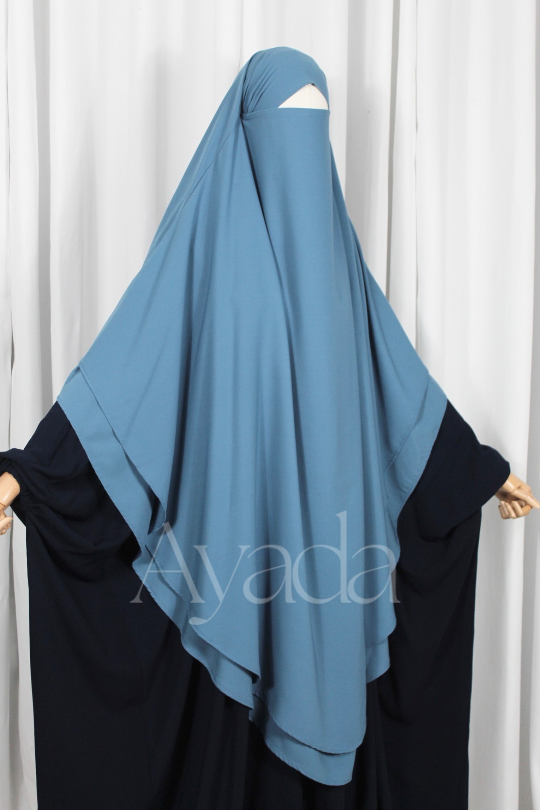 Khimar 2 voiles Whoolpeach Royal