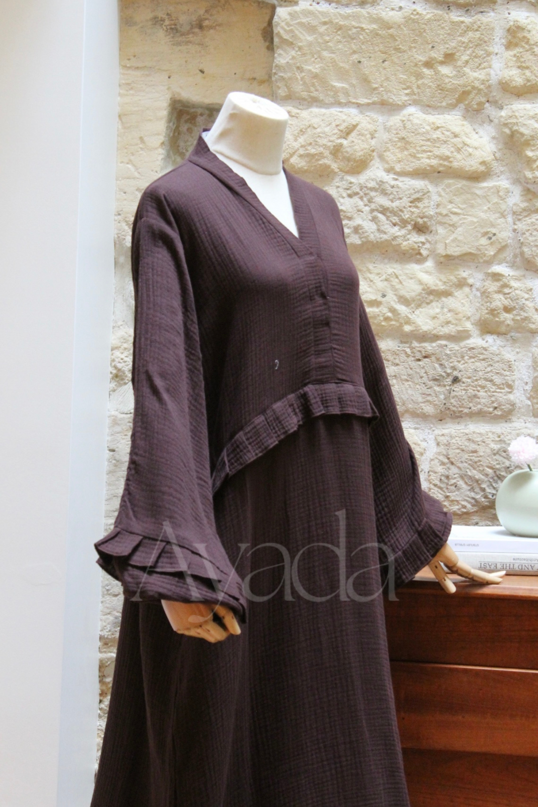 Abaya Ayam Gaze de coton
