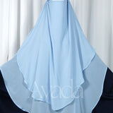 Khimar 2 runde Schleier Musselin