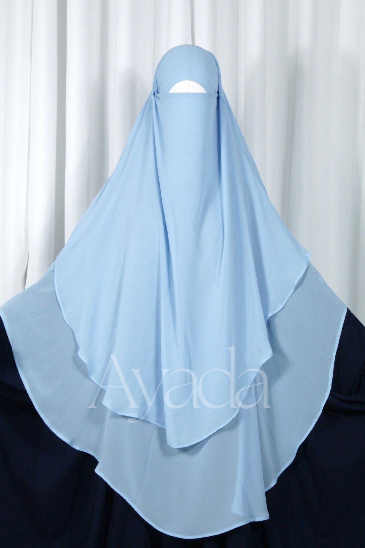 Khimar 2 rounded veils Muslin
