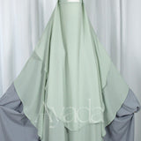 Khimar 2 runde Schleier Musselin