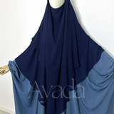 Khimar 2 runde Schleier Musselin