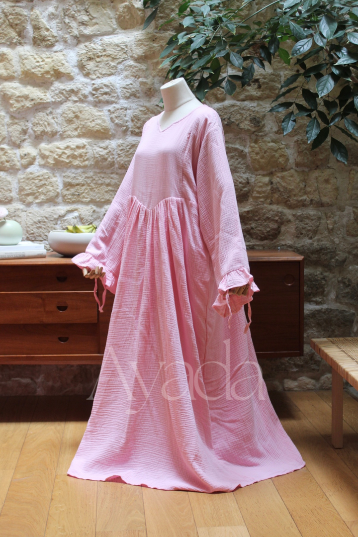 Abaya Sakura Gaze de coton