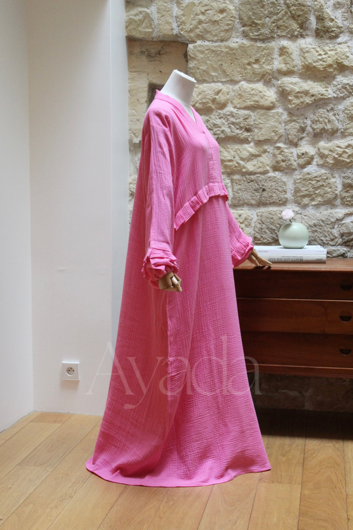 Abaya Ayam Gaze de coton