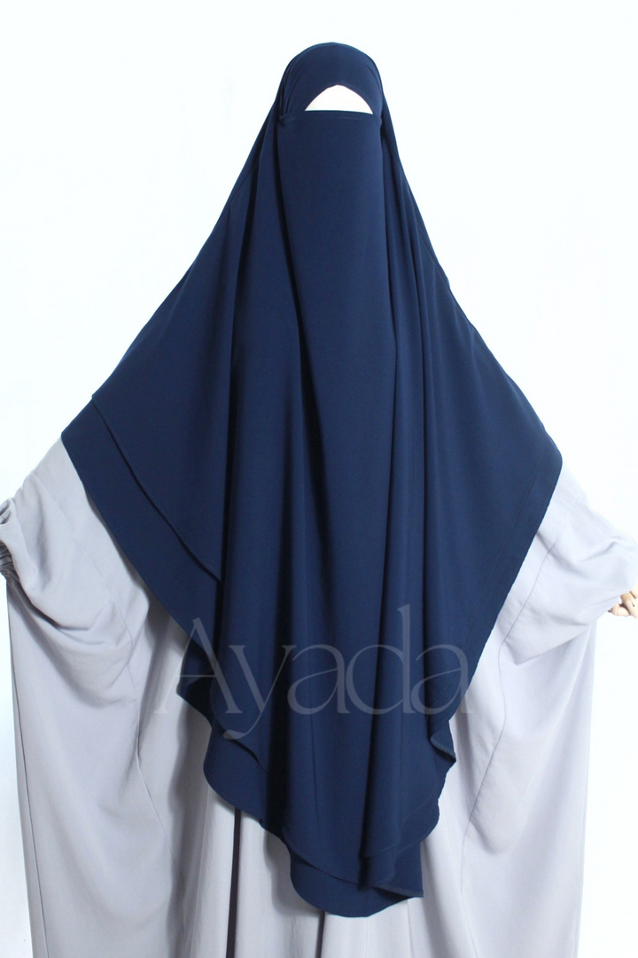 Khimar 2 voiles Whoolpeach Royal