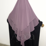 Khimar 2 voiles pointu Mousseline