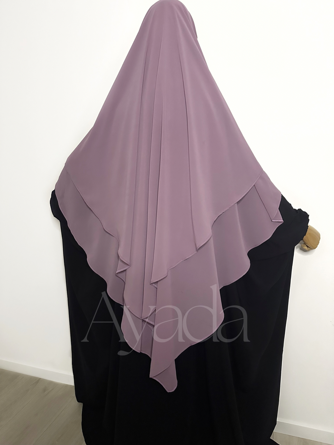 Khimar 2 voiles pointu Mousseline