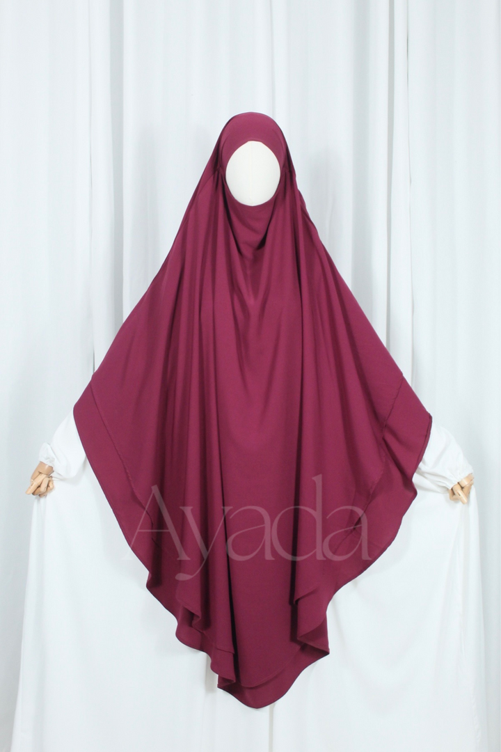 Khimar 2 voiles Whoolpeach Royal