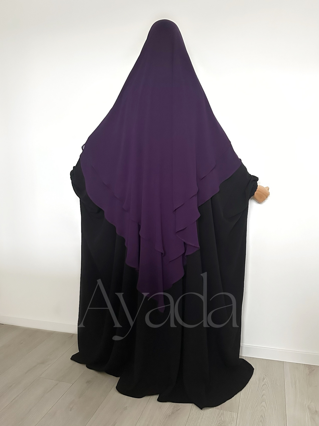 Khimar 2 voiles pointu Mousseline