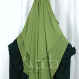 Khimar 2 runde Schleier Musselin
