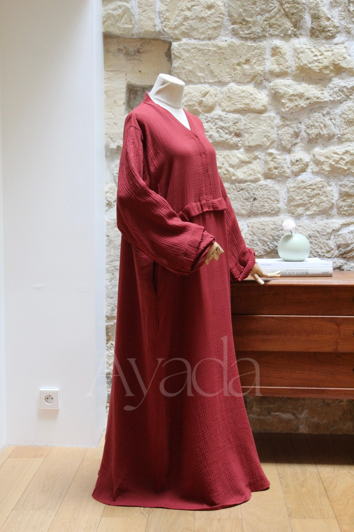 Abaya Ayam Gaze de coton