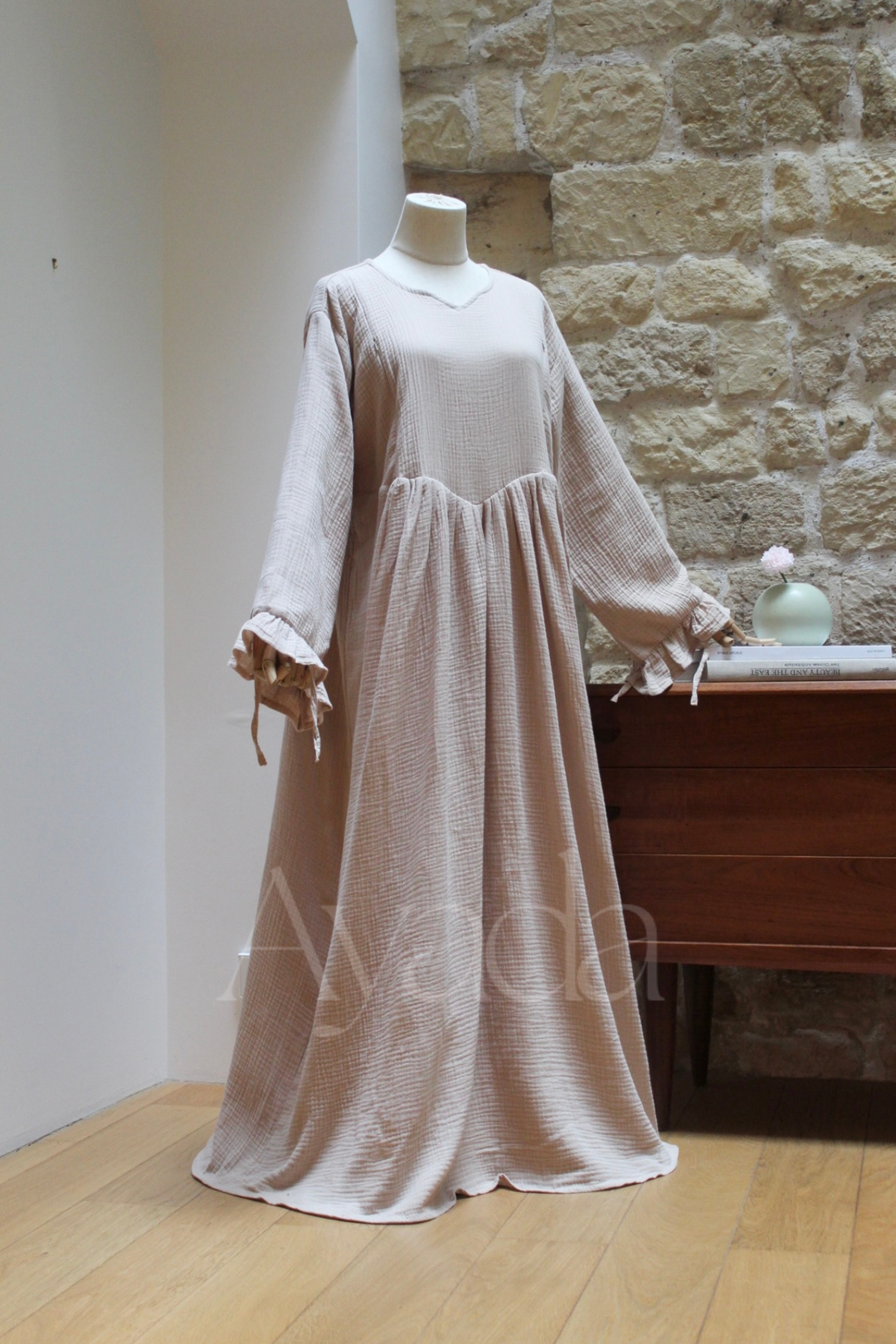 Abaya Sakura Gaze de coton