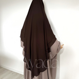 Khimar 2 voiles pointu Mousseline