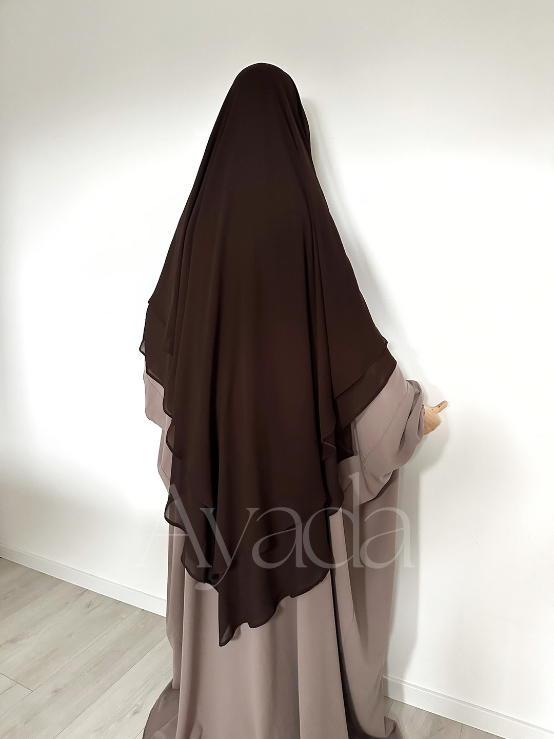 Khimar 2 voiles pointu Mousseline