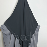 Khimar 2 voiles pointu Mousseline
