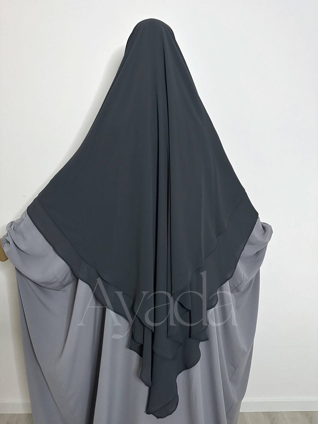 Khimar 2 voiles pointu Mousseline