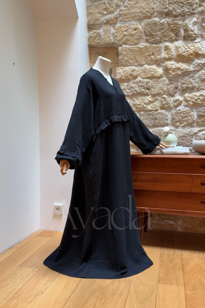 Abaya Ayam Gaze de coton