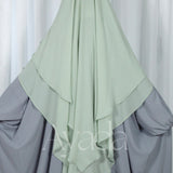 Khimar 2 voiles pointu Mousseline