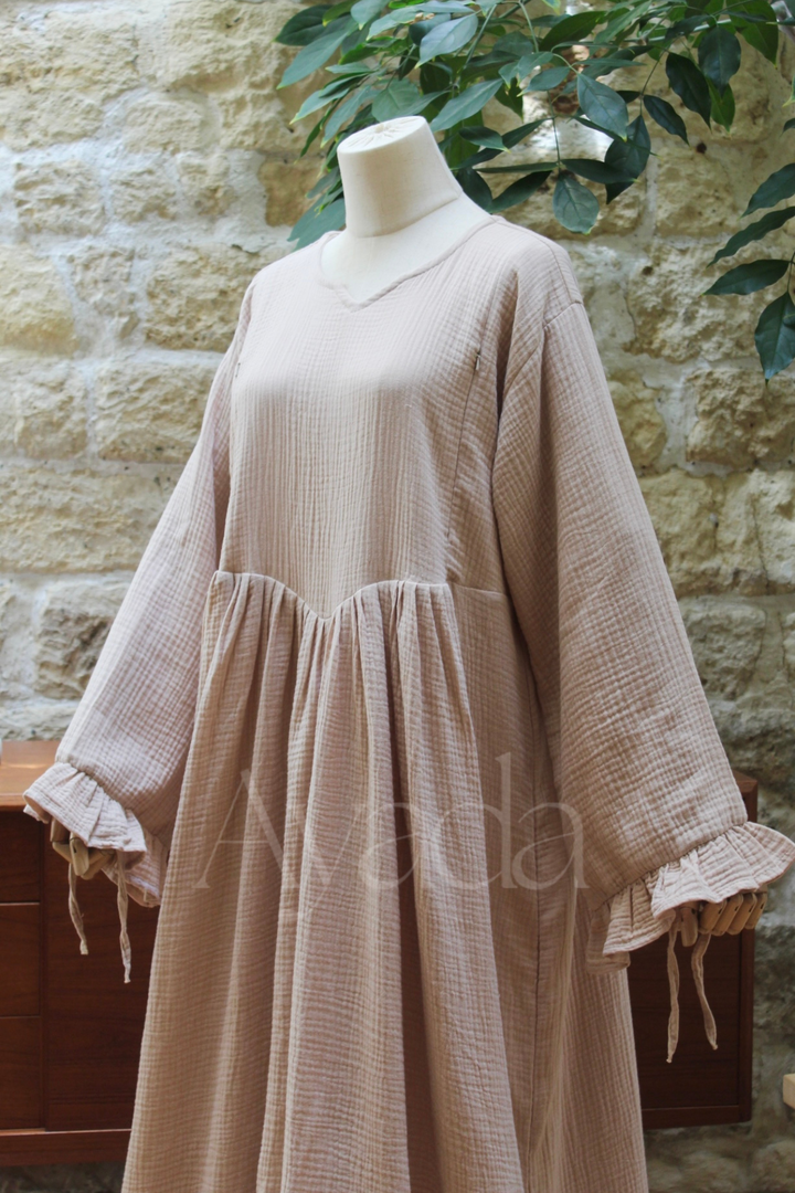 Abaya Sakura Gaze de coton