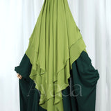 Khimar 2 voiles pointu Mousseline