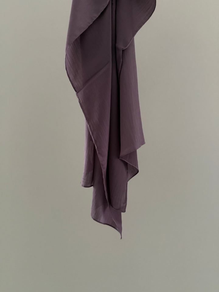 Hijab satin texturé rayé