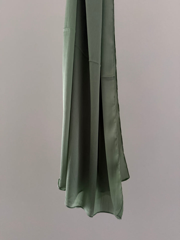 Hijab satin texturé rayé