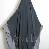 Khimar 2 runde Schleier Musselin