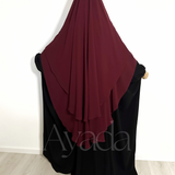 Khimar 2 runde Schleier Musselin