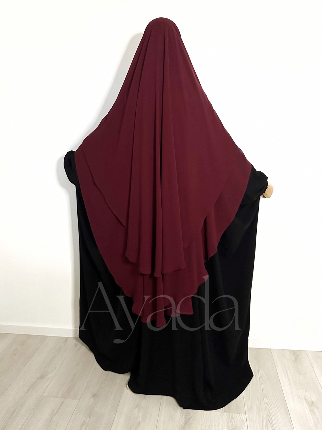 Khimar 2 voiles arrondi Mousseline