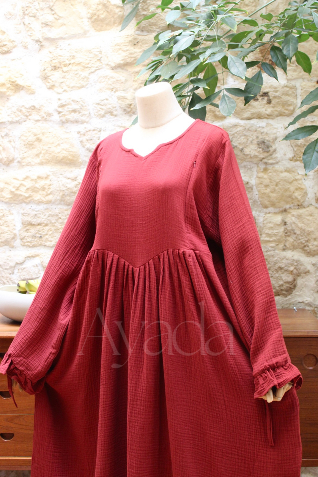 Abaya Sakura Gaze de coton