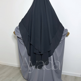 Khimar 2 runde Schleier Musselin