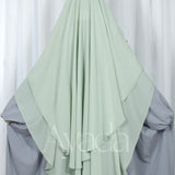 Khimar 2 runde Schleier Musselin