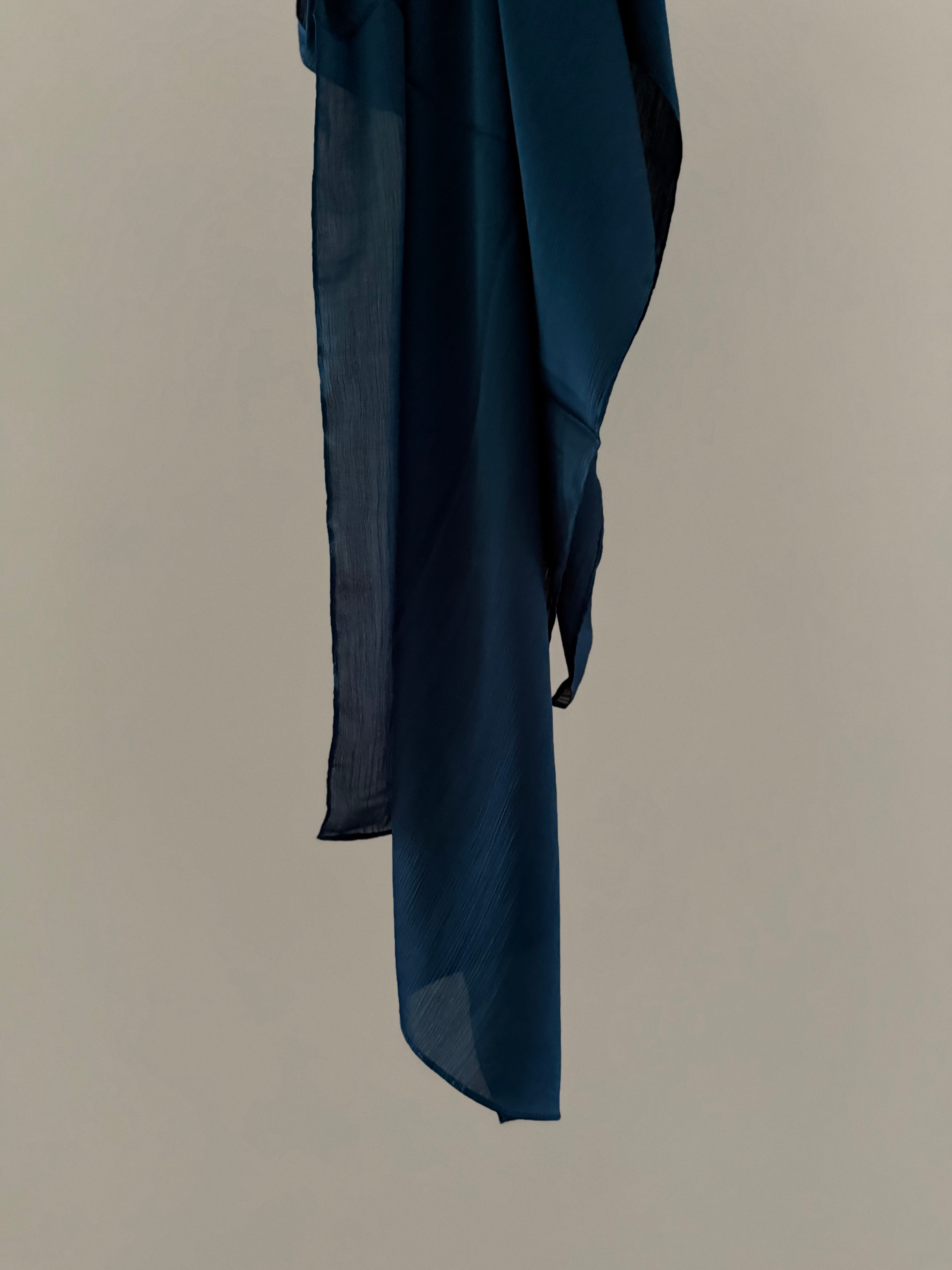 Striped textured satin hijab