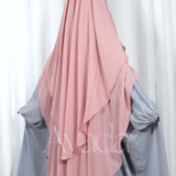 Khimar 2 runde Schleier Musselin