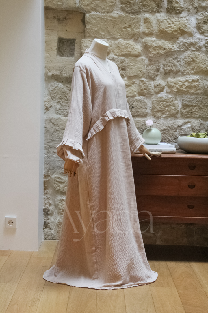 Abaya Ayam Gaze de coton