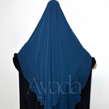 Khimar 2 runde Schleier Musselin