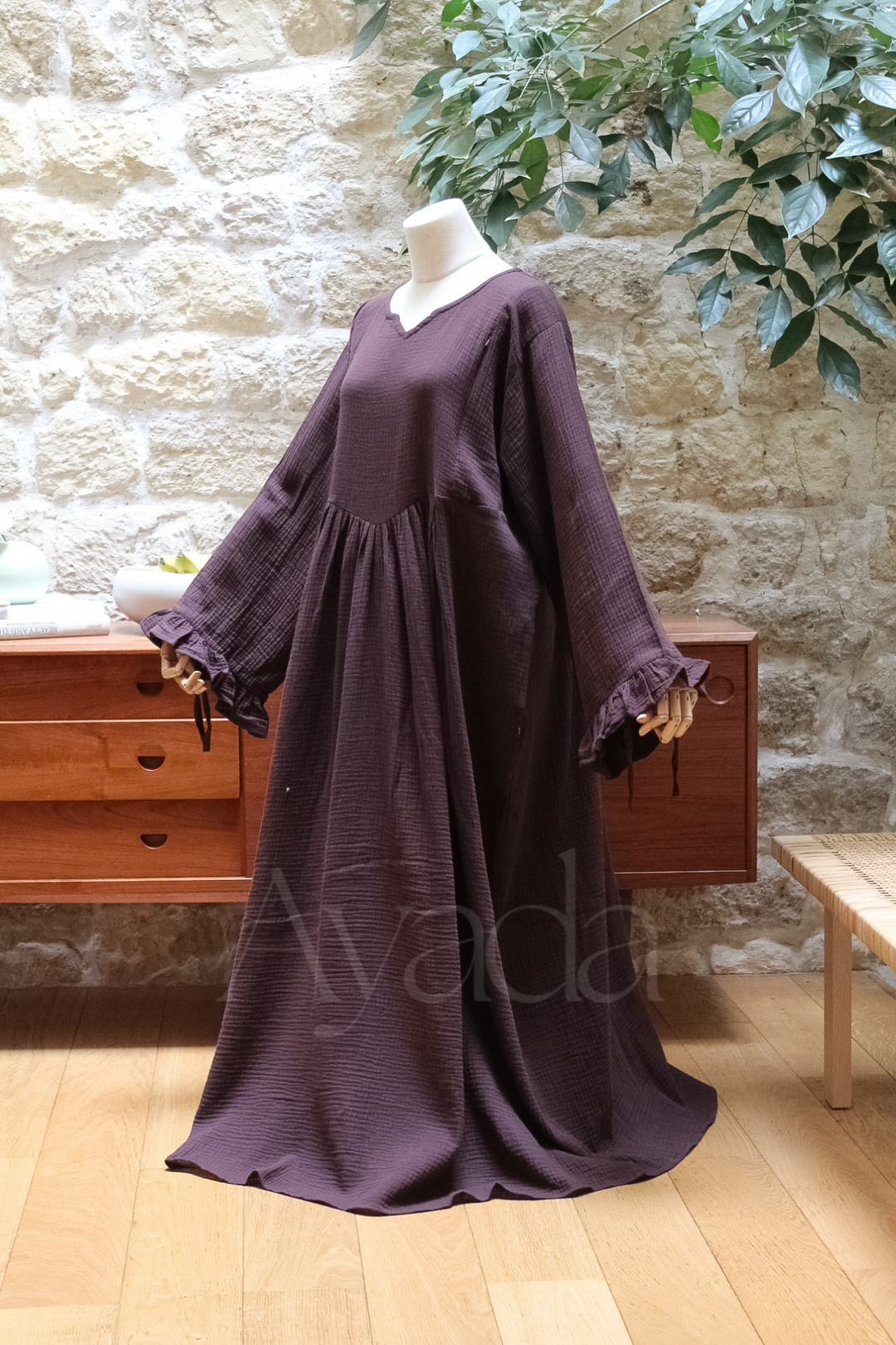 Abaya Sakura Gaze de coton