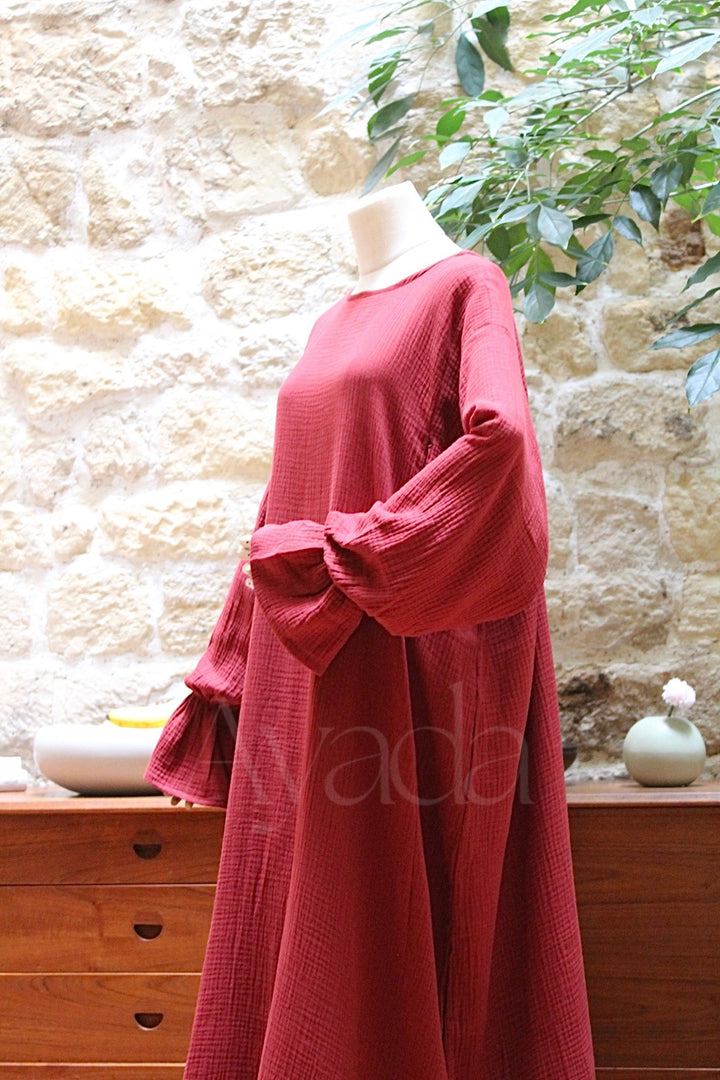 Abaya Yuna Gaze de coton